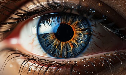 Close-Up of Persons Blue Eye
