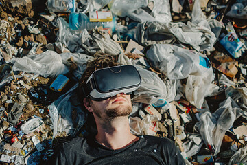 Local service workers cleaning reusing trash garbage saving planet from pollution recycling plant fabric Generative AI