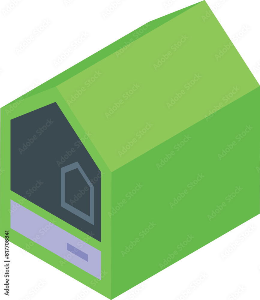 Poster vintage 1980s isometric computer diskette illustration in green with retro technology and 3d vector 