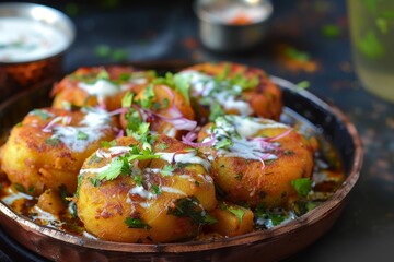 Chole Aloo Tikki Chaat is a straightforward version of a famous Indian street food recipe