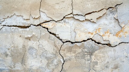 Obraz premium Cracked Concrete Wall Texture Close-Up