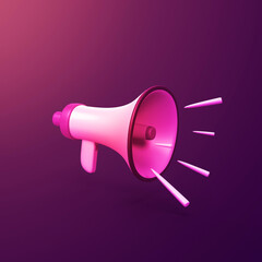 Megaphone - stylized 3d CGI icon object, Not gen Ai