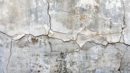 Cracked Concrete Wall Texture Close-Up