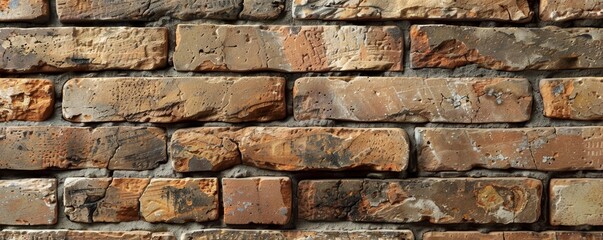 Naklejka premium Rustic brick wall with an aged look