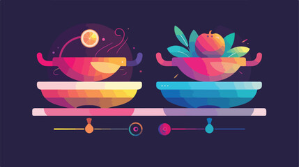 scale gradient style icon design Cook kitchen Eat food