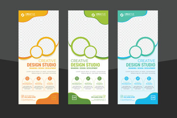 Display rollup banner design template