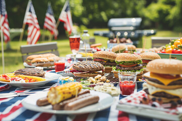 Fourth of July Outdoor BBQ Feast