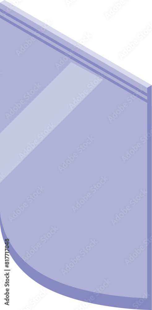 Aufkleber isometric purple shield icon for web and app design. vector illustration of minimalist graphic symbo