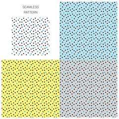 シームレスパターン_ドット_黒シアン