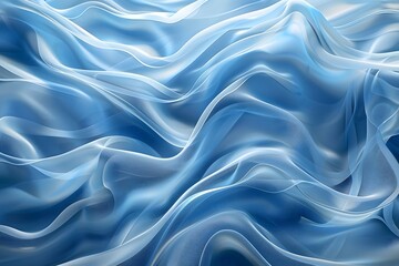 Obraz premium Blue and white waves background