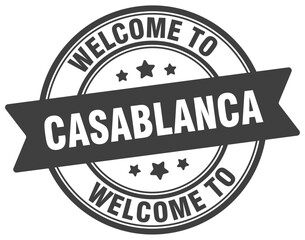 Welcome to Casablanca stamp. Casablanca round sign