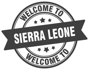 Welcome to Sierra Leone stamp. Sierra Leone round sign