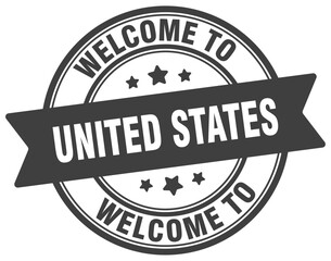 Welcome to United States stamp. United States round sign