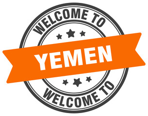 Welcome to Yemen stamp. Yemen round sign