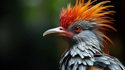 Obraz premium Close-Up Portrait of Exotic Goura Victoria Bird with Vibrant Crest