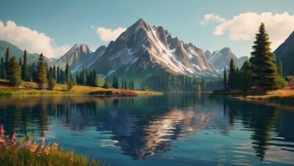 lake in the mountains