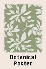 Botanical poster . Illustration for wall art, greeting card and invitation. Generated by Ai
