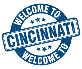 Welcome to Cincinnati stamp. Cincinnati round sign