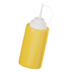 Gourmet Delight Mustard Bottle for Culinary Use. 3D Render