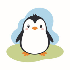 Vector illustration of a lovable Penguin for children's picture books