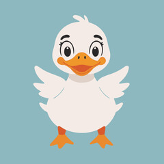 Cute Duck for kids books vector illustration
