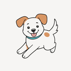 Vector illustration of a friendly Dog for little ones' joyful exploration