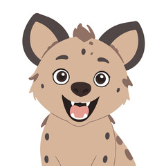Cute vector illustration of a Hyena for children story book