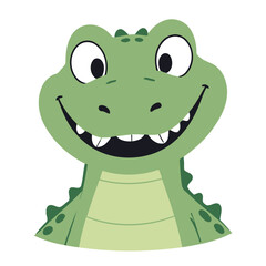 Cute Alligator for preschoolers' storybook vector illustration