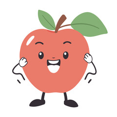 Vector illustration of a delightful Apple for early readers' enjoyment