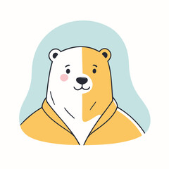 Vector illustration of a cute PolarBear for kids