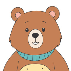 Vector illustration of a cute Bear for children story book