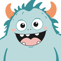Vector illustration of an adorable Monster for young readers' books