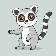 Cute Lemur for children's books vector illustration © meastudios