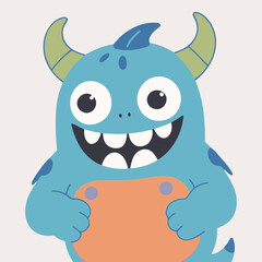 Cute Monster for children book vector illustration
