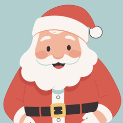 Cute vector illustration of a Santa for kids' reading time