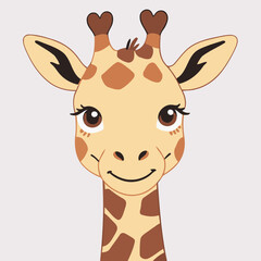 Cute Giraffe vector illustration for preschoolers' learning moments