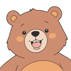 Vector illustration of a playful Bear for preschoolers' storytime