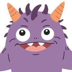 Vector illustration of a cute Monster for toddlers story books