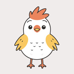 Vector illustration of an adorable Bird for young readers' books