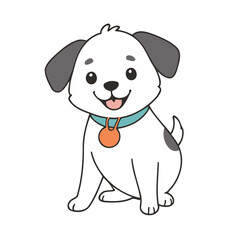 Cute Dog for kids books vector illustration