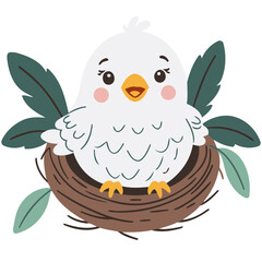 Cute Bird for toddlers' playful adventures vector illustration