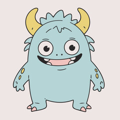 Vector illustration of a sweet Monster for youngsters' imaginative journeys