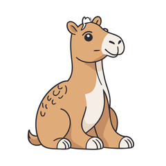 Vector illustration of a cute Camel for toddlers books