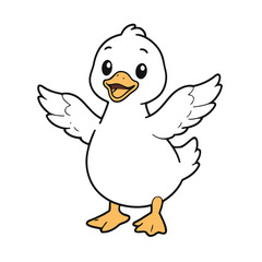 Vector illustration of a cute Duck for kids