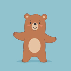 Cute Bear vector illustration for preschoolers' learning moments