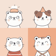 Cute vector illustration of a Bear for youngsters' imaginative stories