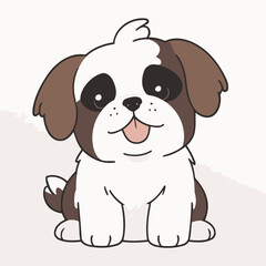 Cute Dog for toddlers vector illustration