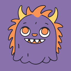 Cute Monster vector illustration for little ones' bedtime routines