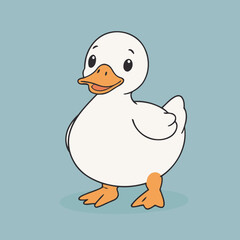 Cute Duck for children story book vector illustration