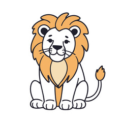 Cute Lion for kids books vector illustration